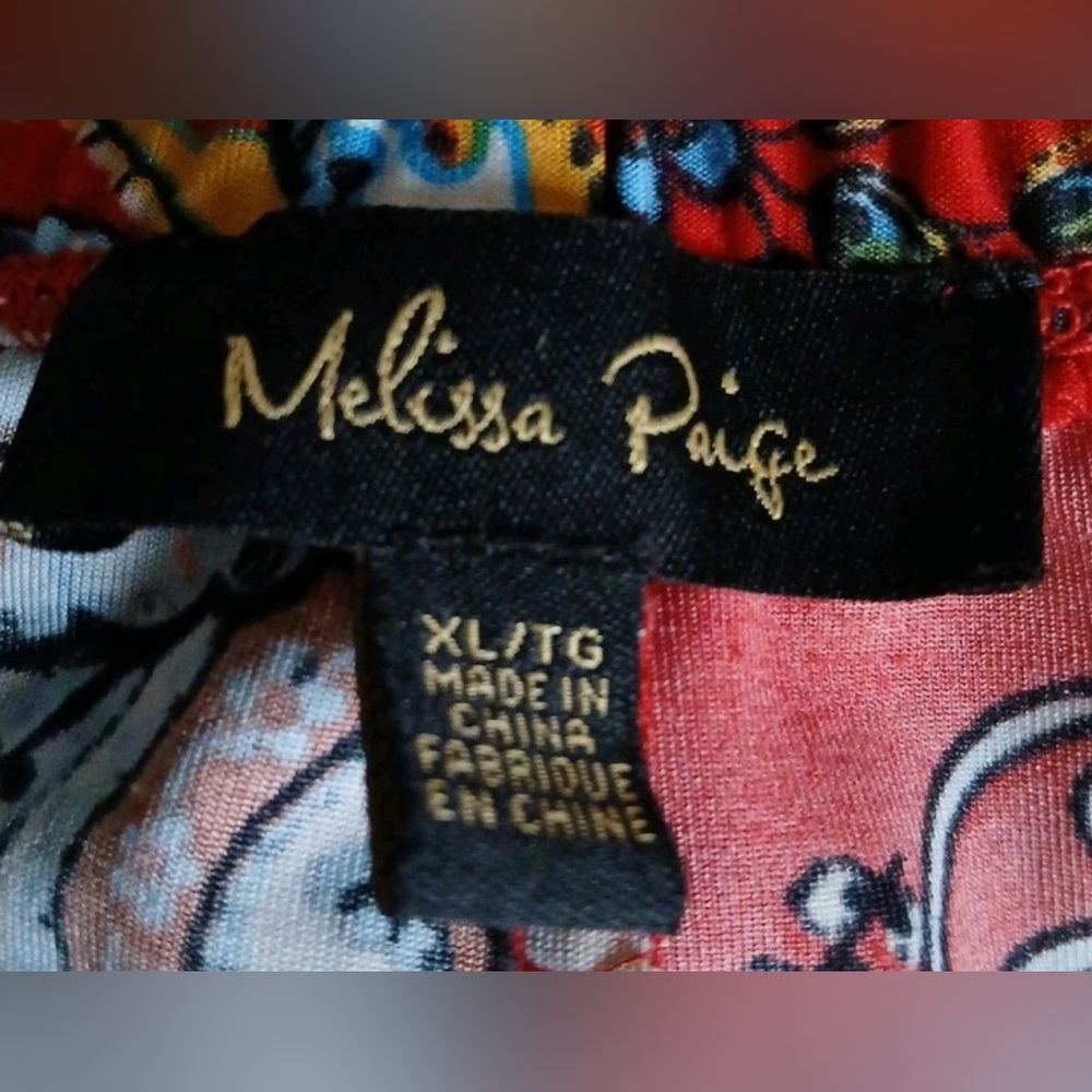 Melissa Paige Multicolor Paisley Pants are a size XL. - Picture 4 of 7